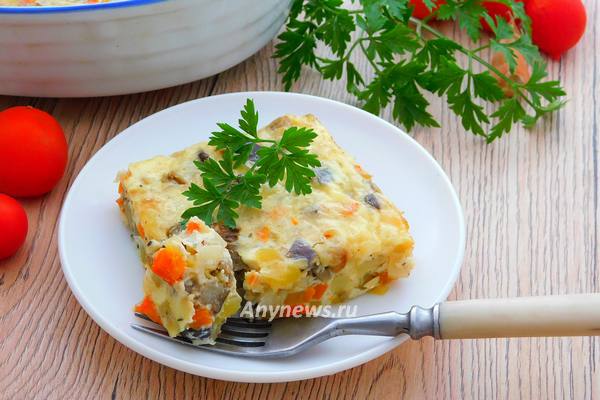 Овощная запеканка с сыром