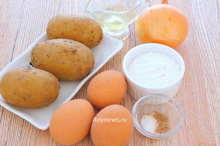 Зразы картофельные с яйцом - продукты