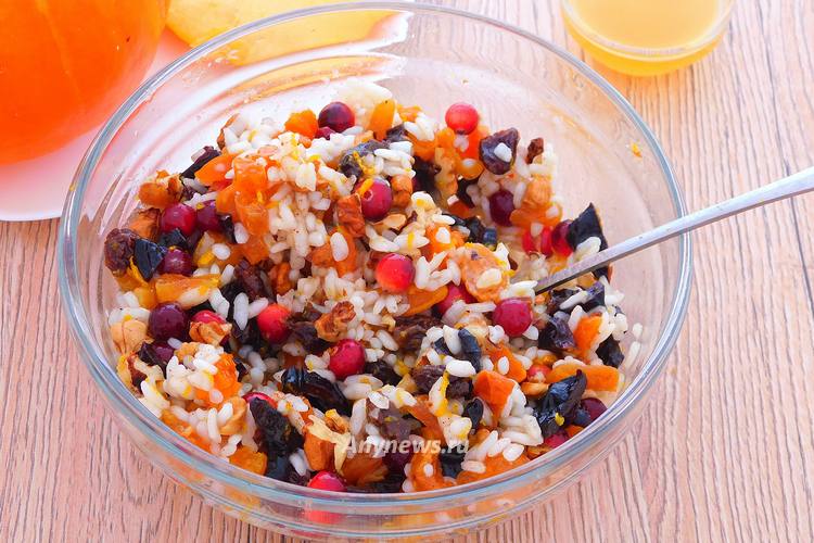 Запеченная тыква с медом и орехами - начинка