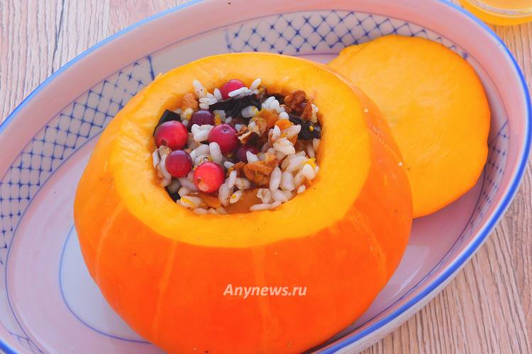 Наполнить тыкву начинкой