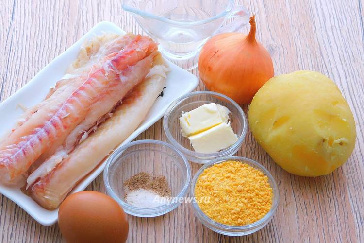 Рыбные палочки в панировке - ингредиенты