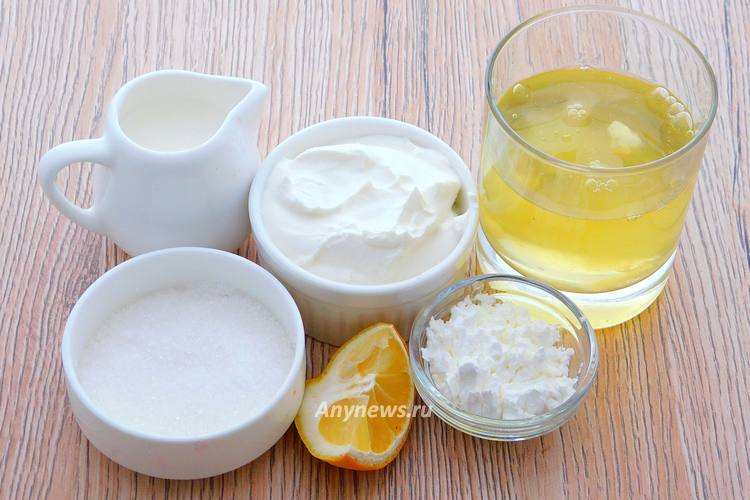 Меренговый рулет с творожным сыром - ингредиенты