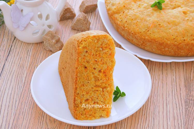Домашний морковный пирог в мультиварке