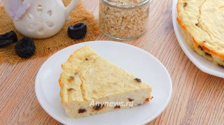 Творожная запеканка с овсяными хлопьями