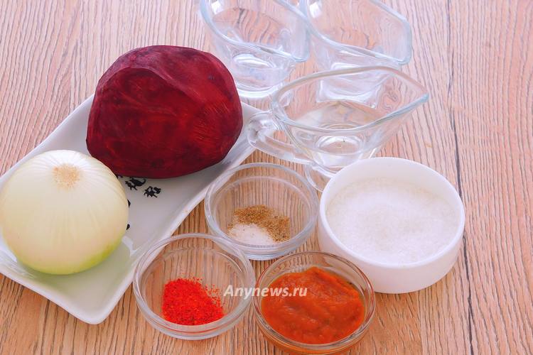 Икра из свеклы на сковороде - продукты