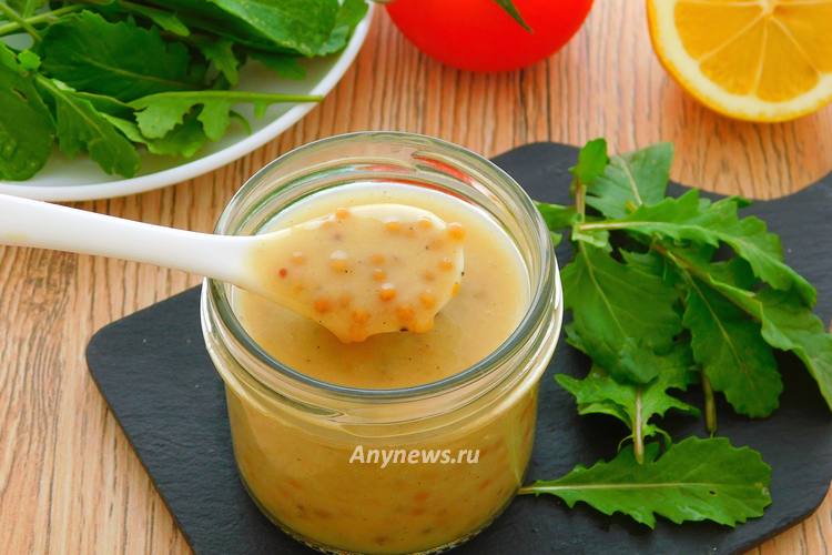 Медово-горчичный соус для салата - рецепт