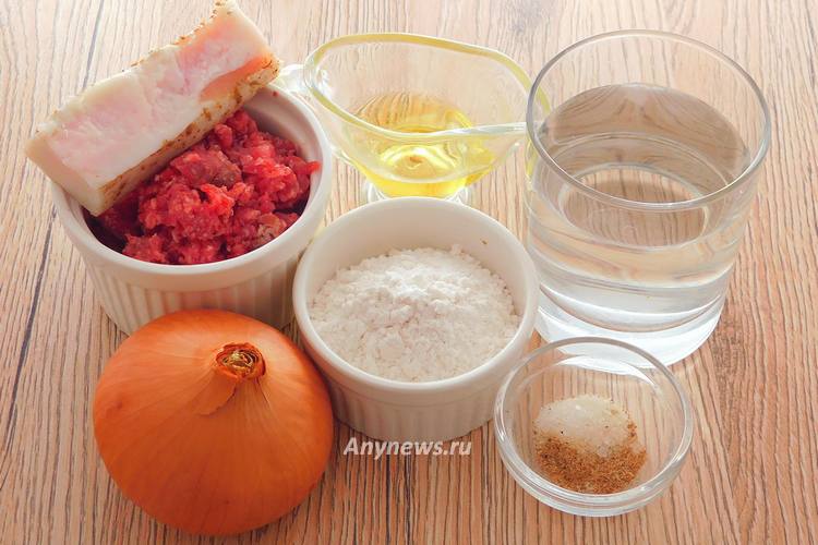 Кутабы с мясом - продукты