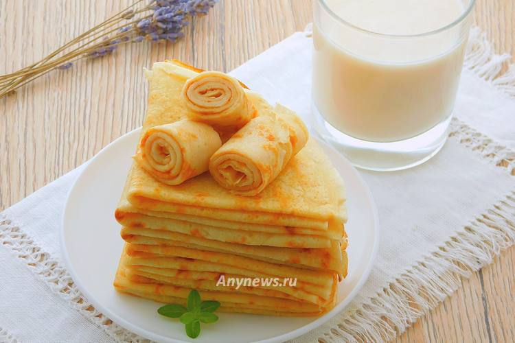 Блины на топленом молоке - рецепт