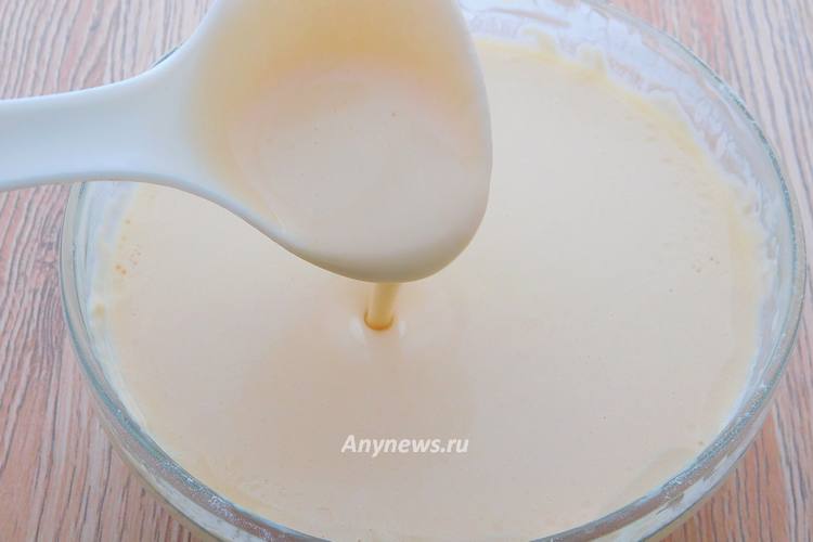 Блины на топленом молоке - тесто