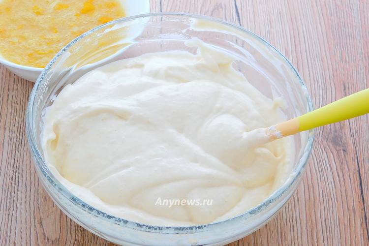 Бисквитный лимонный рулет - тесто