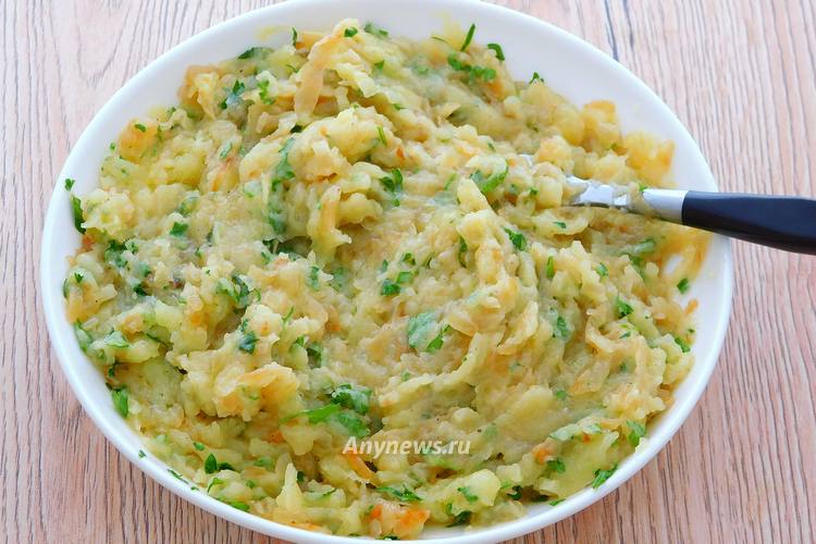 Пирог из слоеного теста с картошкой - начинка