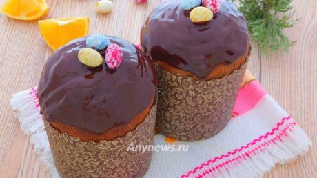 Шоколадный пасхальный кулич